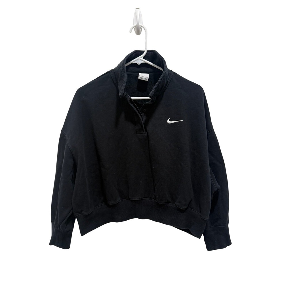 Nike Women's Large Fleece Cropped Pullover - Picture 2 of 7